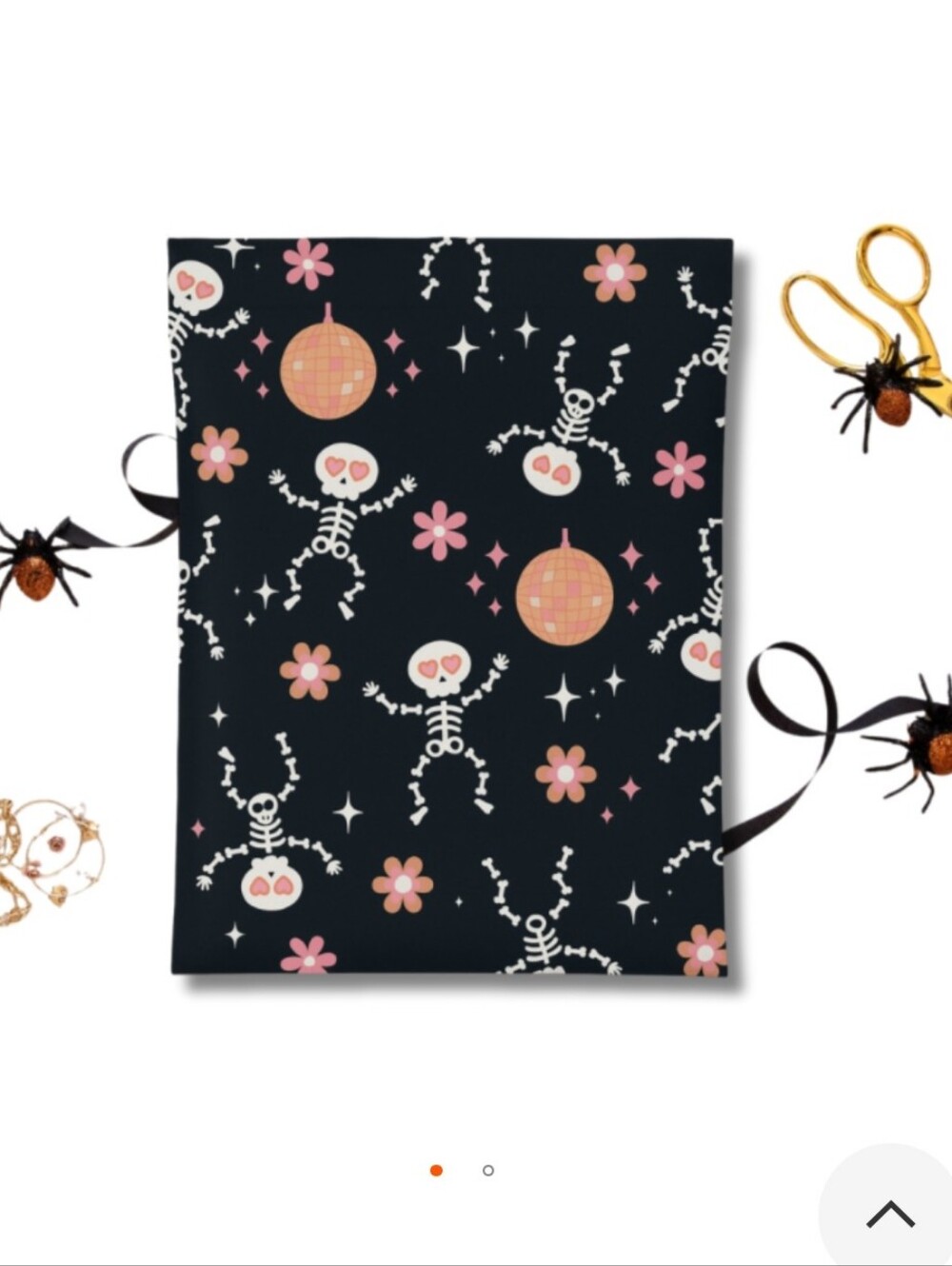 Halloween Skeleton Polymailers – Black with Pink Accents
